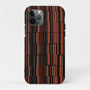 Very Cool Modern Orange Striped iPhone 11 Pro Case