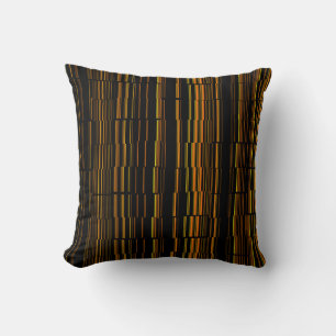Very Cool Modern Orange Striped Cushion