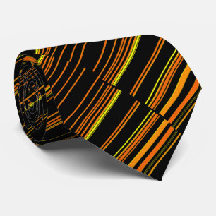 Very Cool Modern Orange Striped Tie
