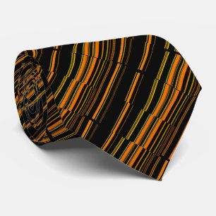 Very Cool Modern Orange Striped Tie