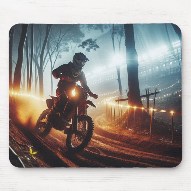 Very Cool MotoCross Competition Digital Rendering Mouse Mat (Front)