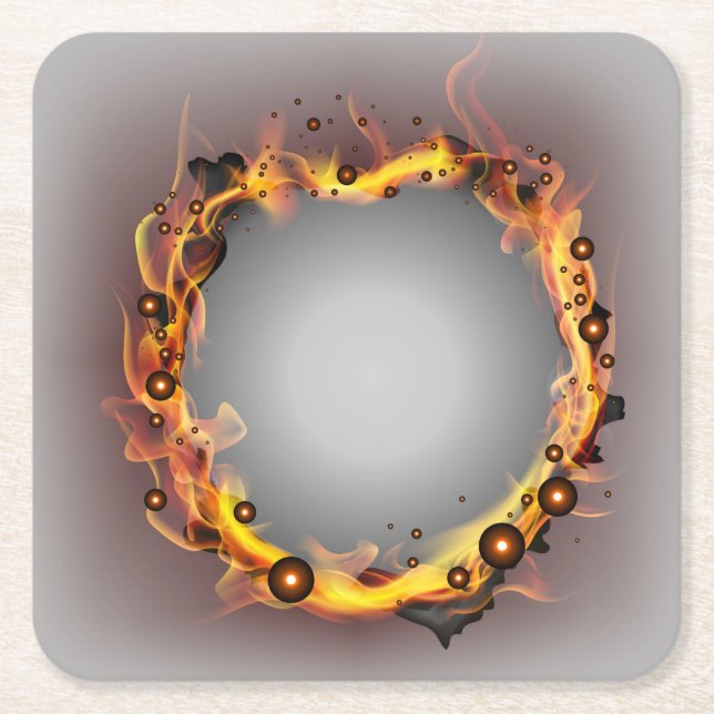 Very Cool Ring of Fire Coaster Set (Front)