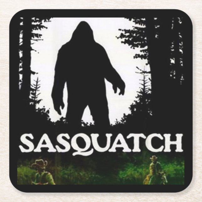 Very Cool Sasquatch Square Paper Coaster (Front)