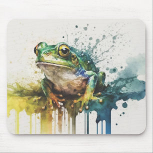 Very Cool Semi-Abstract Frog Painting Mouse Mat