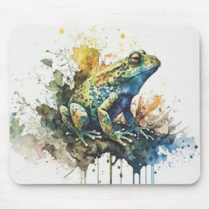 Very Cool Semi-Abstract Frog Painting Mouse Mat
