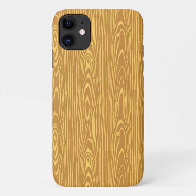 Very Cool Simulated Wood Panel iPhone Case (Back)