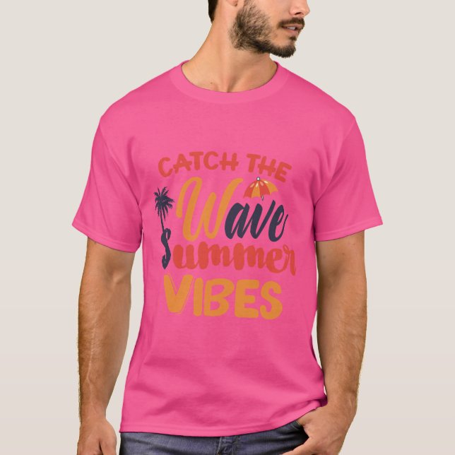 Very Cool Summer Vibes Beach Fun T-Shirt (Front)