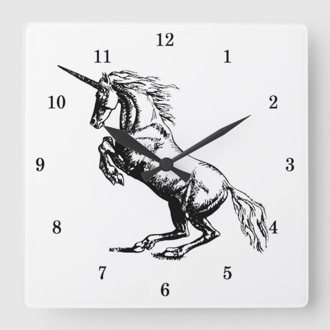 Very Cool Unicorn Wall Clock (Front)
