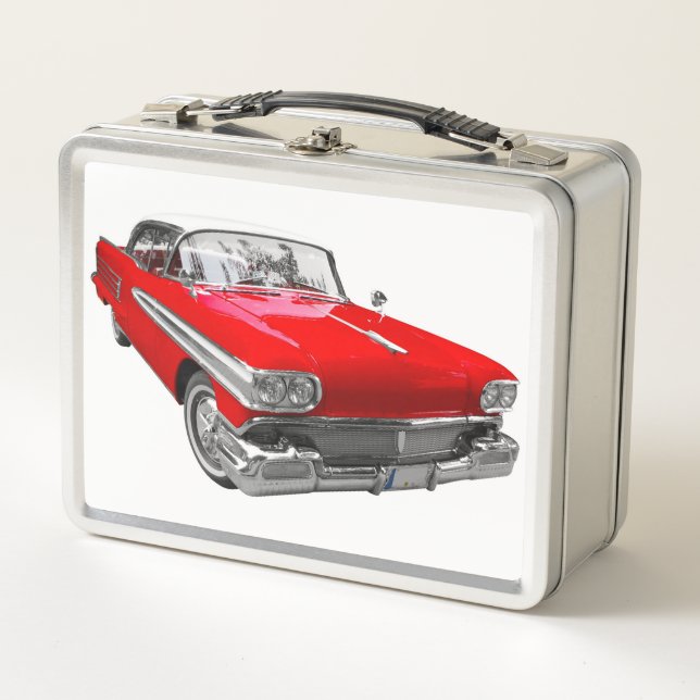 Very Cool Vintage Automobile Lunch Box (Front)