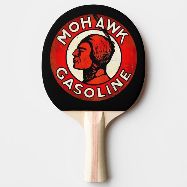 Very Cool Vintage Mohawk Gasoline Ping Pong Paddle (Front)