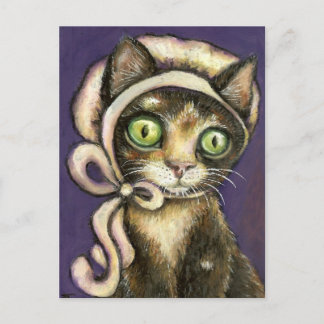 Very courteous kitty postcard
