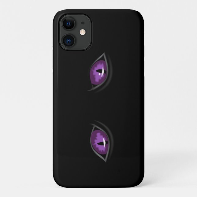 Very Creepy Cat Eyes iPhone Case (Back)