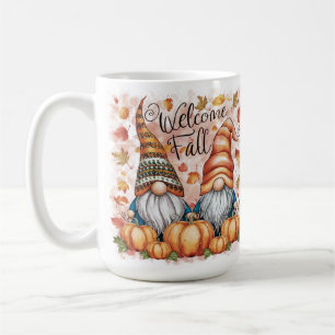 Very cute and fun Welcome Fall Gnomes and Pumpkins Coffee Mug
