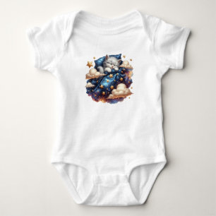 Very cute cat sleeping peacefully baby bodysuit