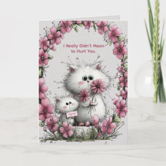 Very Cute Cats Apology Greeting Card