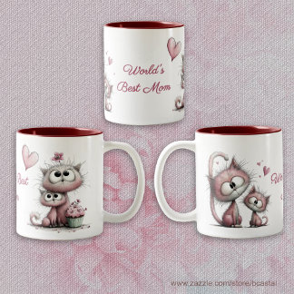 Very Cute Cats Illustrations Mug