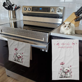 Very Cute Cats Meow Kitchen Towel