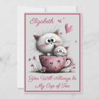 Very Cute Cats Valentines Day Greeting Card