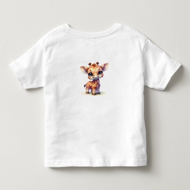Very cute giraffe toddler T-Shirt (Back)