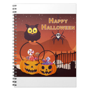 Very Cute Happy Halloween Design Notebook