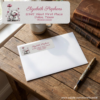 Very Cute Hello Cats Address Label