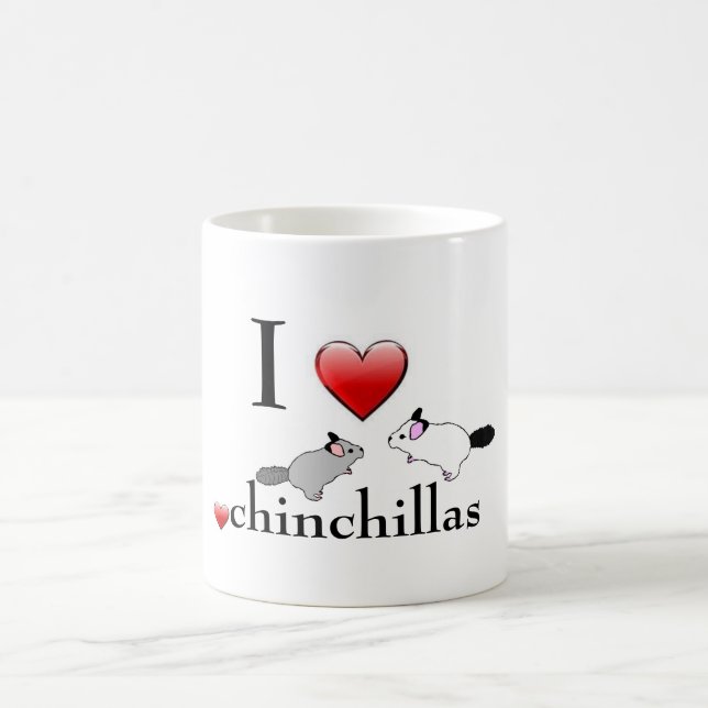 Very Cute! I love chinchillas coffee mug (Center)