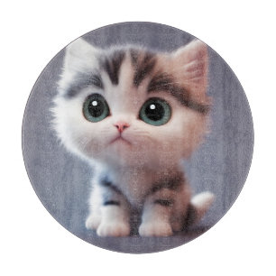 Very cute kitten cutting board
