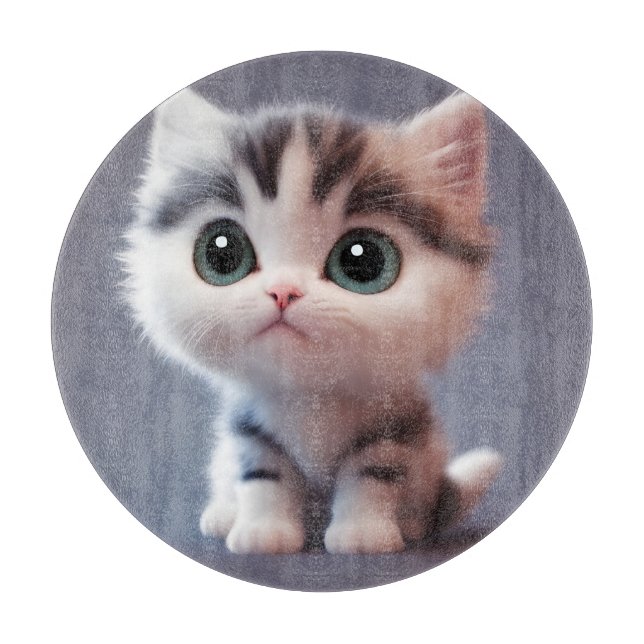 Very cute kitten cutting board (Front)