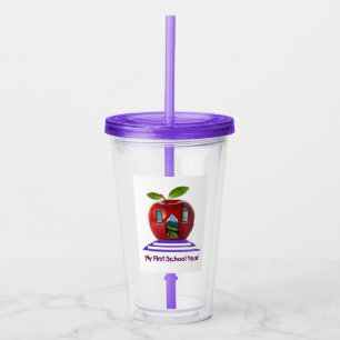 Very Cute My First Year of School Acrylic Tumbler