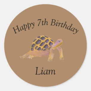 Very Cute Original Tortoise Illustration Classic Round Sticker