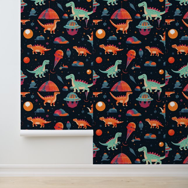 Very Cute Outer Space Dinosaurs Wallpaper (Application)