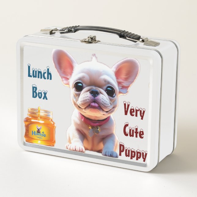 Very Cute Puppy Metal Lunchbox (Front)