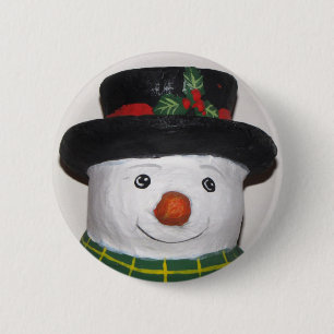 Very Cute Snowman Button