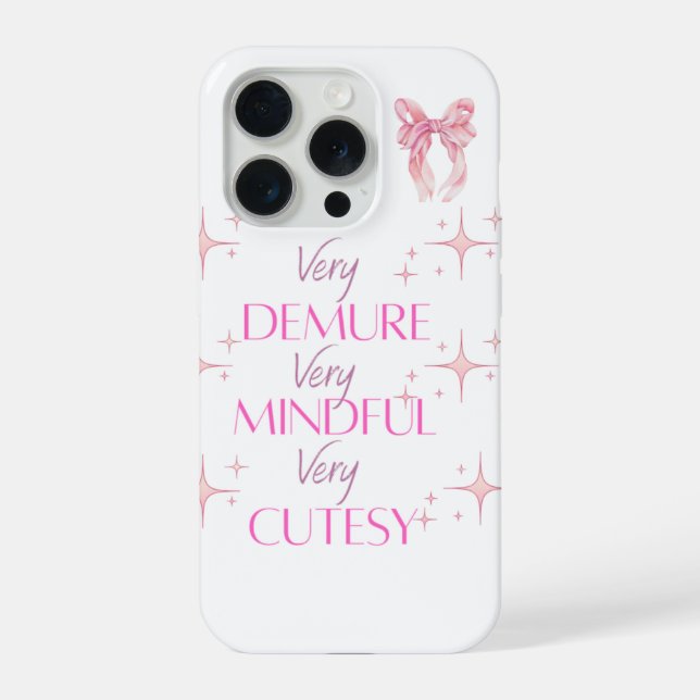 Very Cutesy Pink Aesthetic Phone Case (Back)