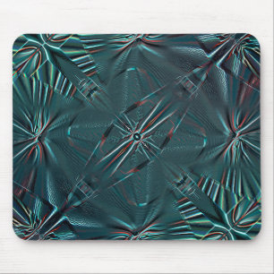 Very dark cyan abstract shapes in dotted texture mouse mat