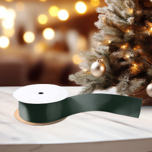 Very Dark Forest Green - Minimalist Satin Ribbon