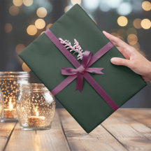 Very Dark Forest Green - Wrapping Paper