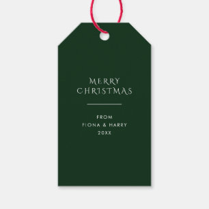 Very Dark Green - Elegant Christmas Gift Tags