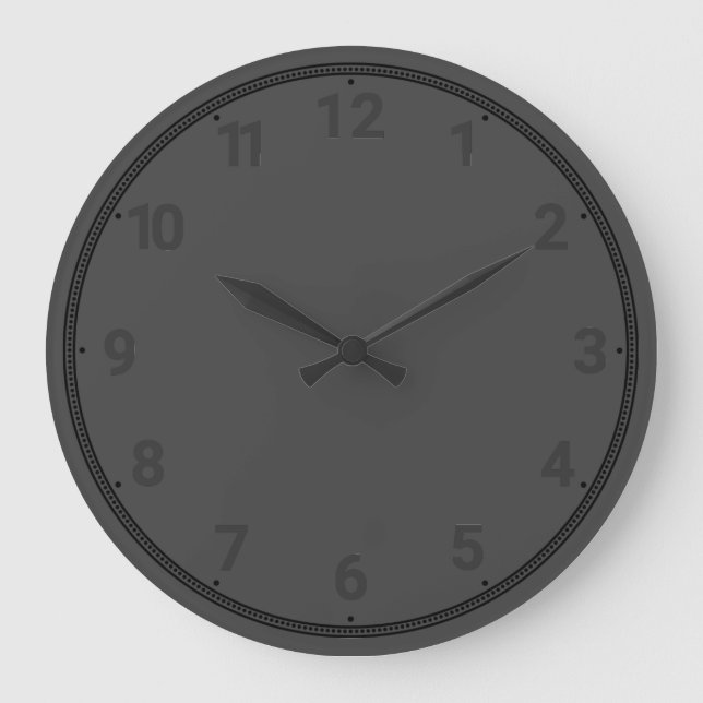 Very dark grey large clock (Front)