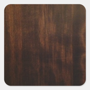 Very Dark Wood Grain Square Sticker