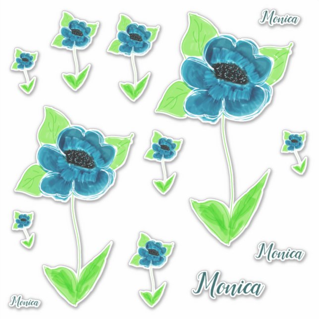 Very Decorative Flower Stickers (Front)