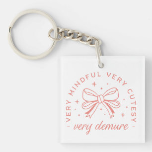 Very demure coquette preppy ribbon aesthetic key ring