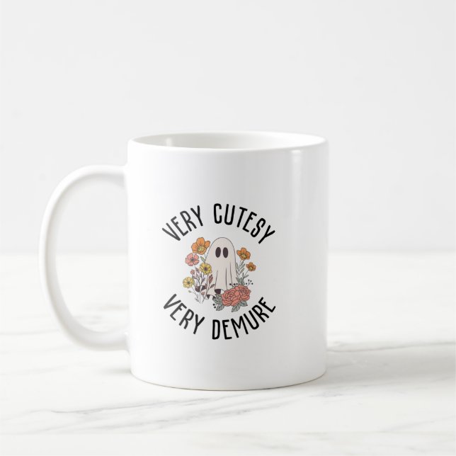 Very Demure Very Cutesy Coffee Mug (Left)