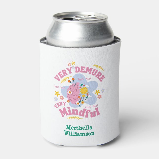 VERY DEMURE VERY MINDFUL Floral Can Cooler (Can Front)