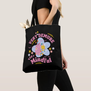 VERY DEMURE VERY MINDFUL Floral Well-Being Tote Bag