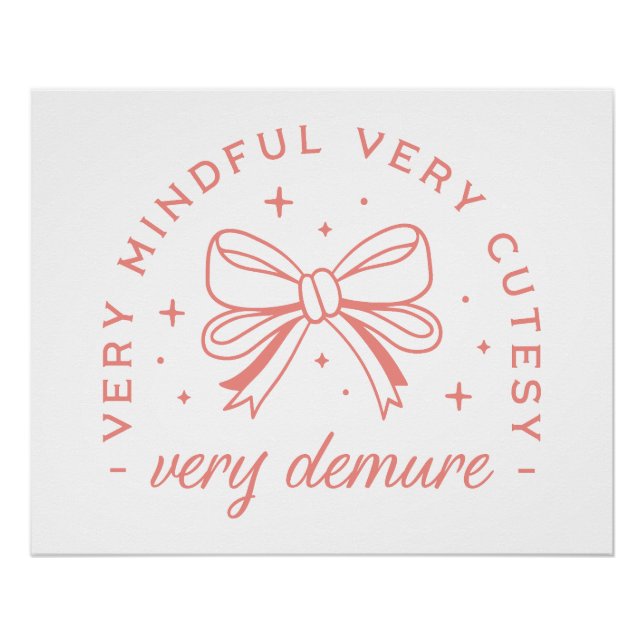 Very demure very mindful very cutesy poster (Front)