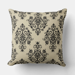Very Elegant Cream Colour Damask Pattern Cushion