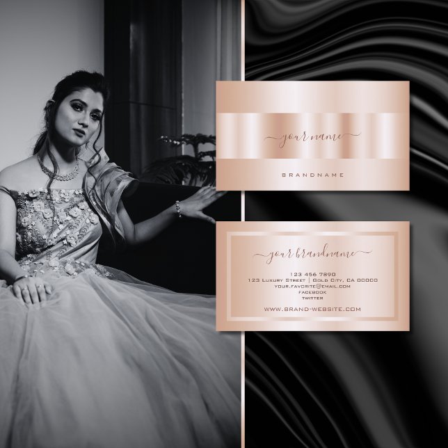 Very Elegant Rose Gold Effect Noble and Modern Business Card (Creator Uploaded)