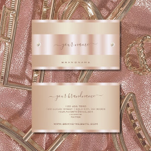 Very Elegant Rose Gold Effect with Tiny Diamonds Business Card