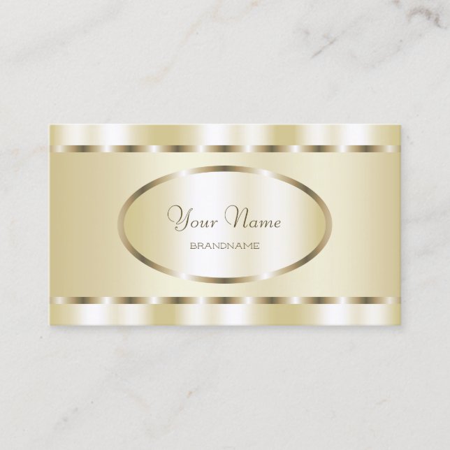 Very Elegant Shimmery Gold Effect Professional Business Card (Front)